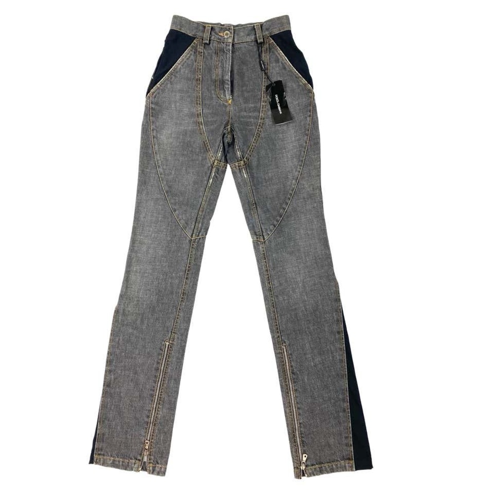 Dolce & Gabbana Black and Grey Skinny Jeans
IT 40